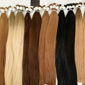 Natural Straight Bulk Hair Extensions- Dark color