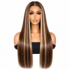 Stunning Highlight Bone Straight Wig | 100% Vietnamese Human Hair – Andrea Hair